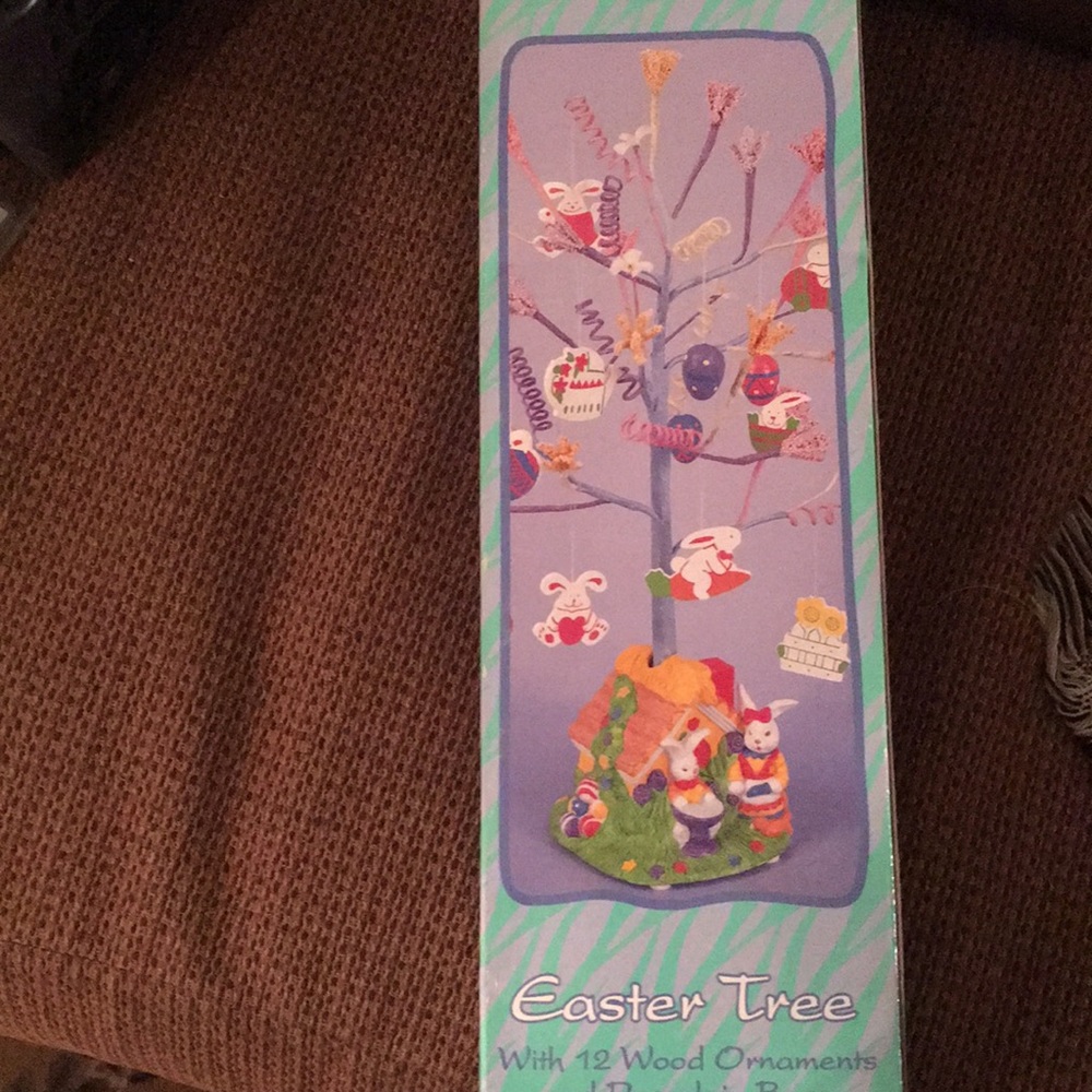 NWT and vintage 1990s Easter tree with ornaments